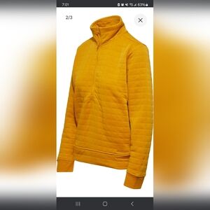 Long-sleeved half zip Marmot pullover. Goldenrod. NWT